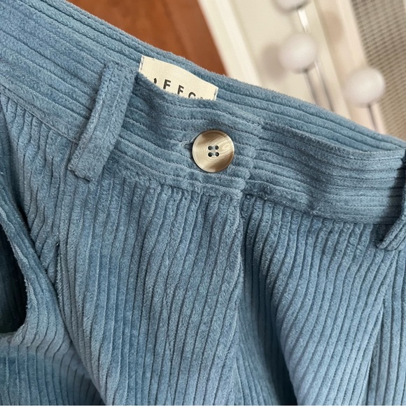 OffOn Clothing baby blue tapered leg menswear wide wale cord trousers. - Picture 10 of 10